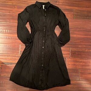 Scotch and Soda black on black button down dress size XS